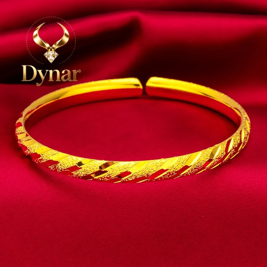 Dynar Jewelry    Meteor shower opening ladies bracelet women 24K gold, AU999 low-key workplace commuting to show high-end textur