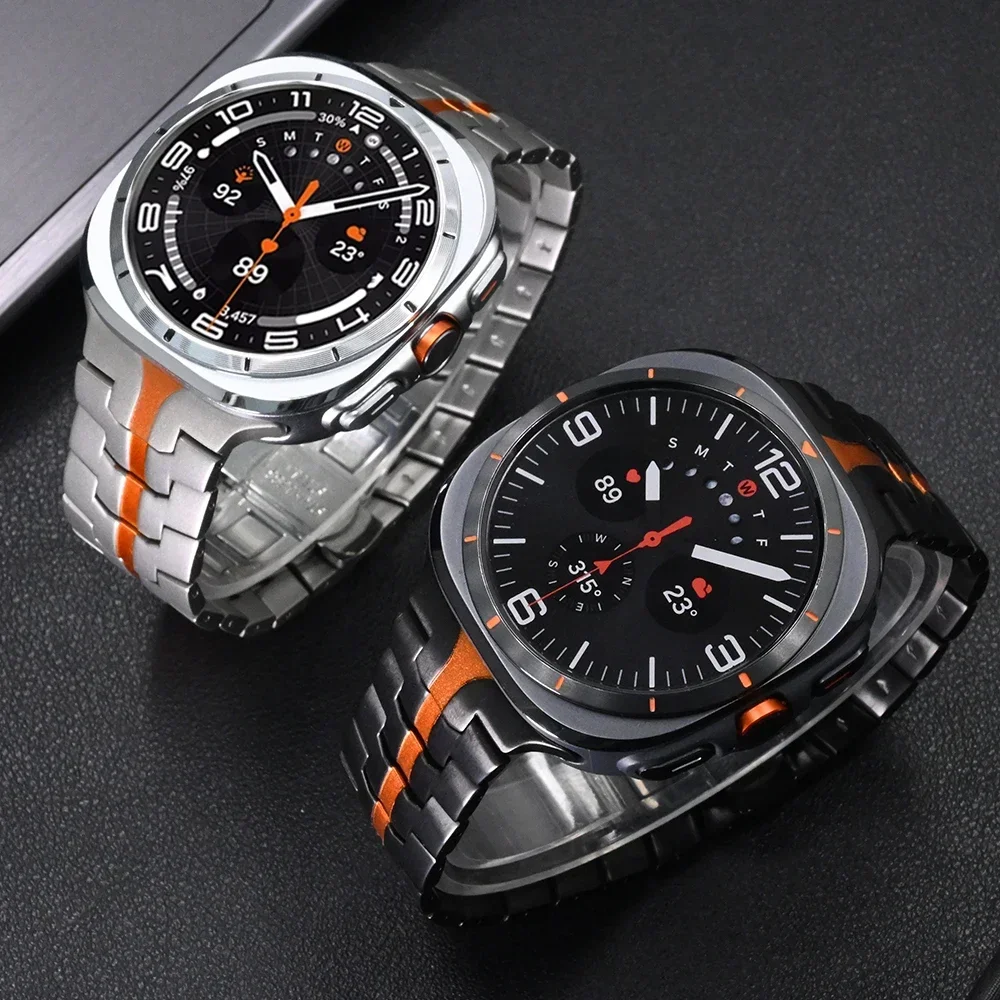 Stainless Steel Band Strap for Samsung Galaxy Watch Ultra47mm Aluminum Alloy Case for SAMSUNG GALAXY ULTRA7 47MM Bracelet Correa