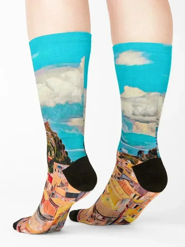 Corfu Socks warm winter halloween happy men cotton high quality Socks Man Women's