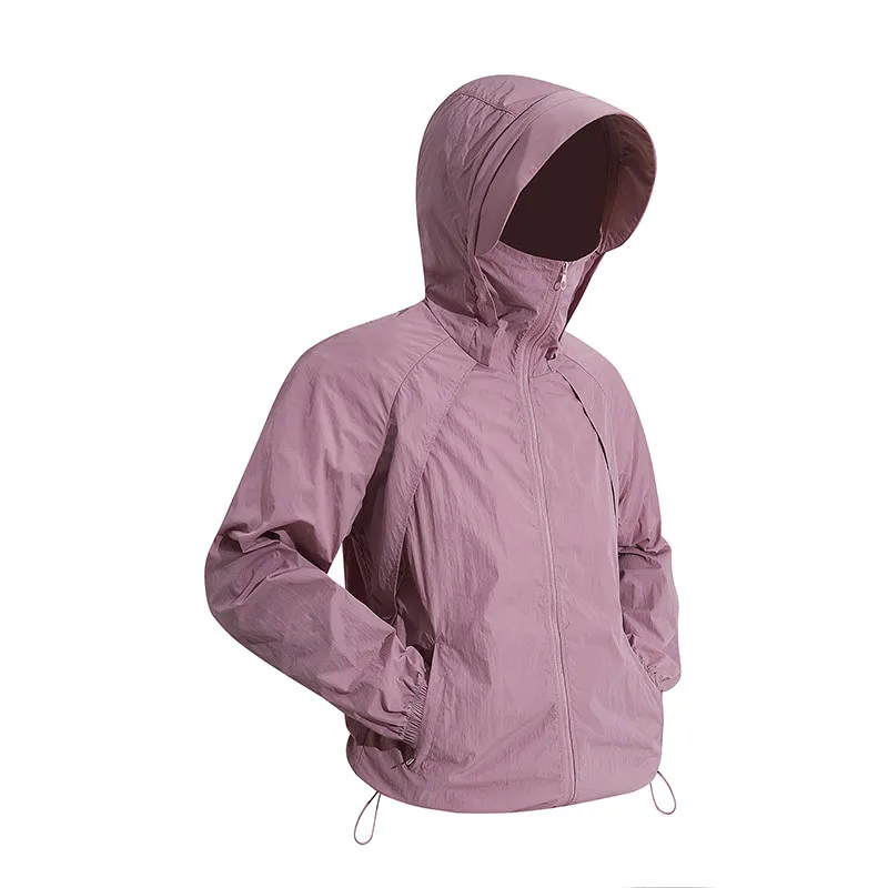 Men's Hooded Sun Protection Jacket 2026 Trendy Lightweight  Outdoor Sports Zipper Fly Casual Streetwear Tops with Pockets Male