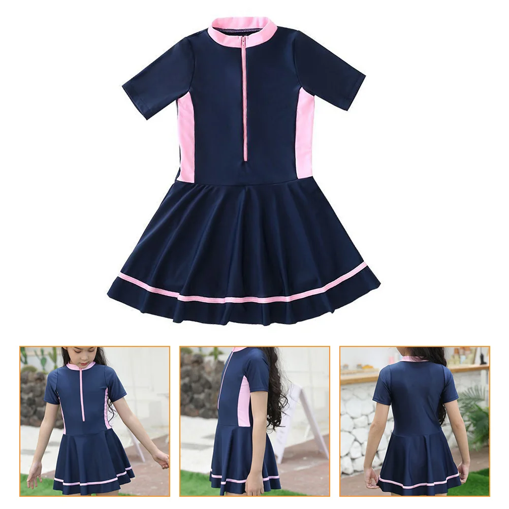 

1Pcs Children Swimwear One-Piece Skirt Design Practical Comfortable Breathable Kid Bathing Suit Summer Swimwear