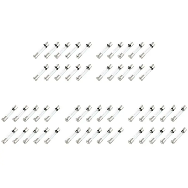 VEHO-50 Pcs Fast Blow Type Glass Tube Fuses 6X30mm 250V 10A