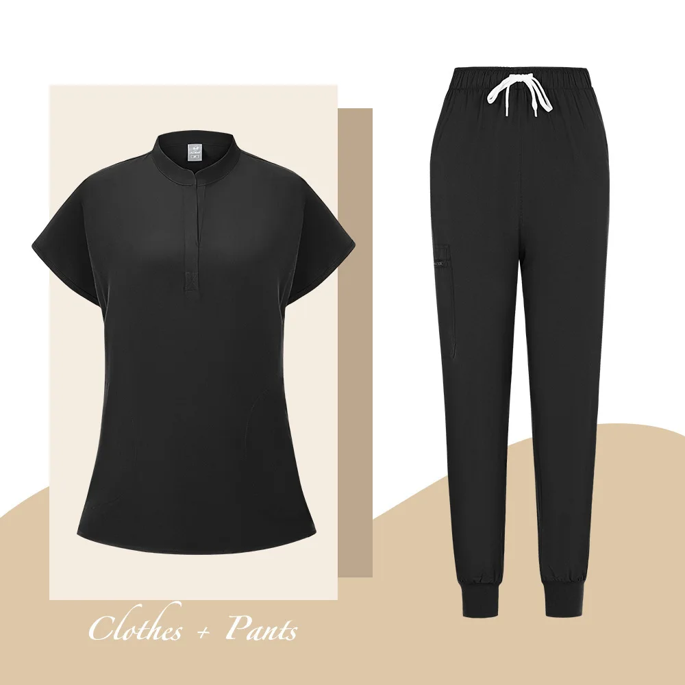 Zestaw pielęgniarki lekarza Projekt damskiego munduru z dekoltem w kształcie litery V. Salon mody