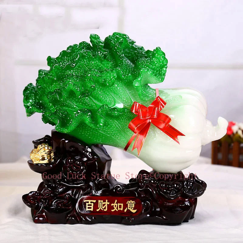 

GOOD office home lobby shop efficacious Money Drawing "BAICAI & JIN CHAN"Propitious FENG SHUI jade Sculpture statue 25CM