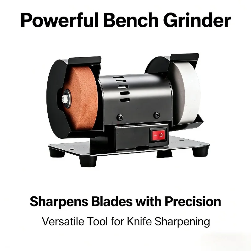 

220V Mini Bench Grinder Electric Desktop Grinder Household Multi-Function Electric Grinding Tool Fast Grinding Polishing Machine