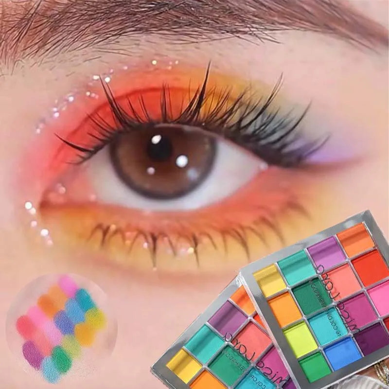 Paleta de sombras de ojos de 16 colores navideños, resistente al agua, de larga duración, mate, colorido, altamente pigmentado, maquillaje de ojos, cosméticos