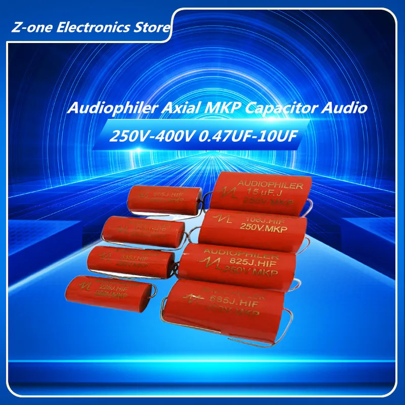 2-5pcs Audiophiler Axial MKP Capacitor Audio 250V 400V 10UF/400V 0.1UF 0.22UF 0.33UF 6.8UF 7.5UF 8.2UF