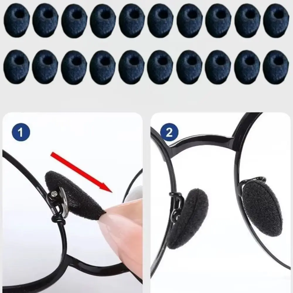 30Pcs Soft Foam Glasses Nose Pads Breathable Cover Protection Eyeglass Sponge Bridge Support Reduce Indentation