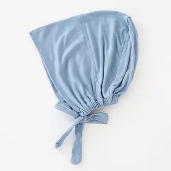 82種顏色繫帶內襯帽 時尚女士內襯頭巾穆斯林帽 純色伊斯蘭棉氨綸針織 DEW 內襯頭巾 10 最佳銷售 摩洛哥頭巾 - №6