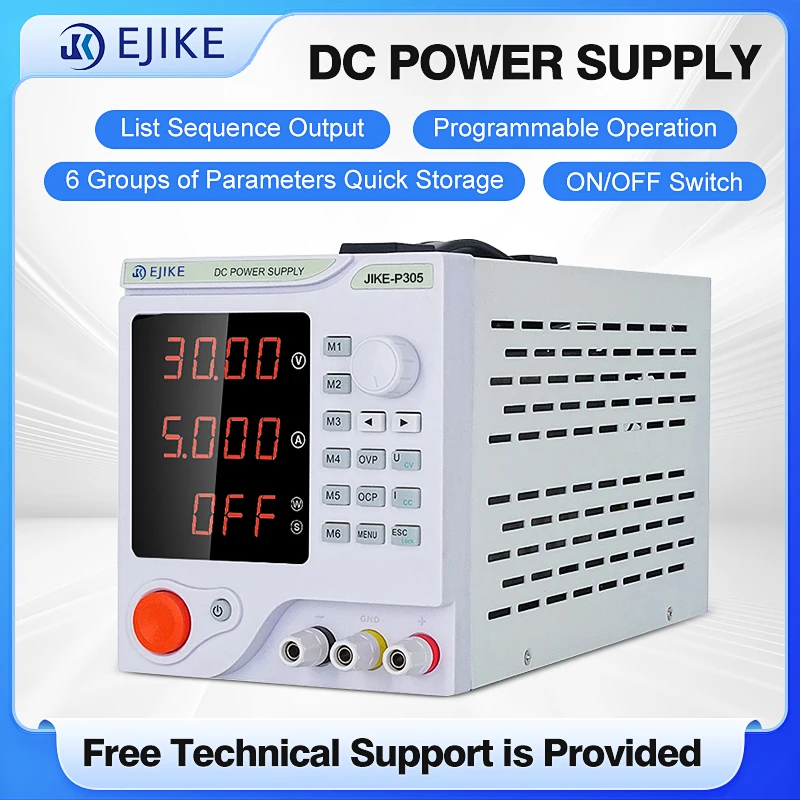

Programmable DC Power Supply 30V 10A Adjustable Switching Power Supply with 4-Digit Display Stable Voltage Current for Lab DIY