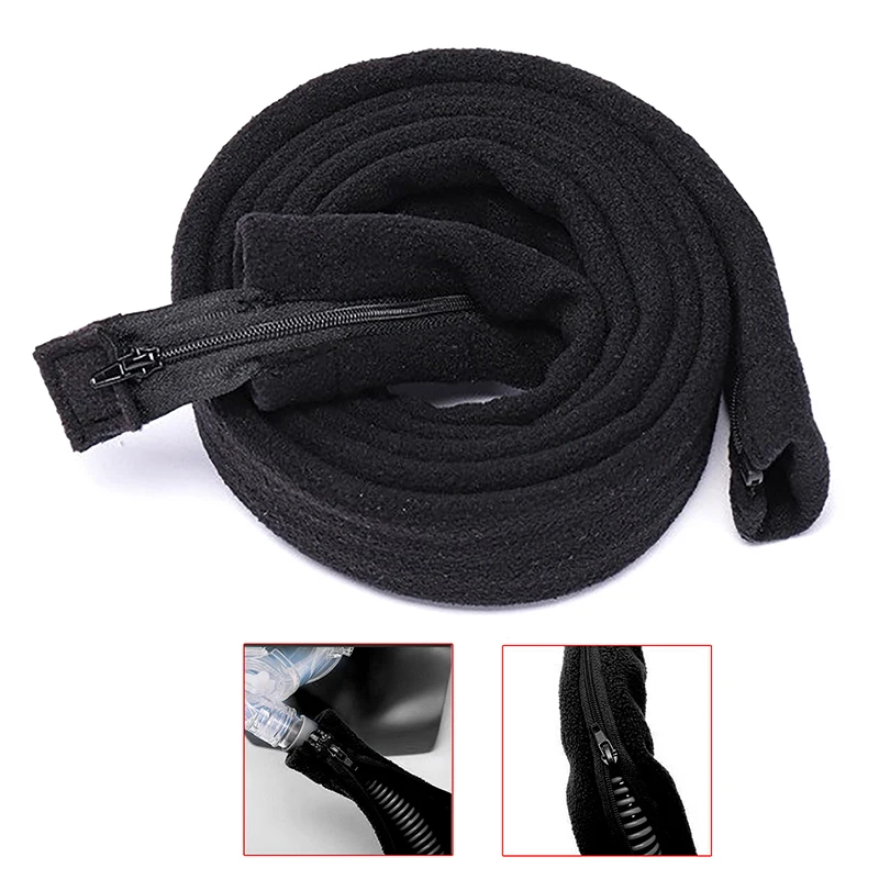 1Pcs 2M Reversable CPAP Tube Cover Hose Wrap Tubing Cover Zipper Hose Hook Loop