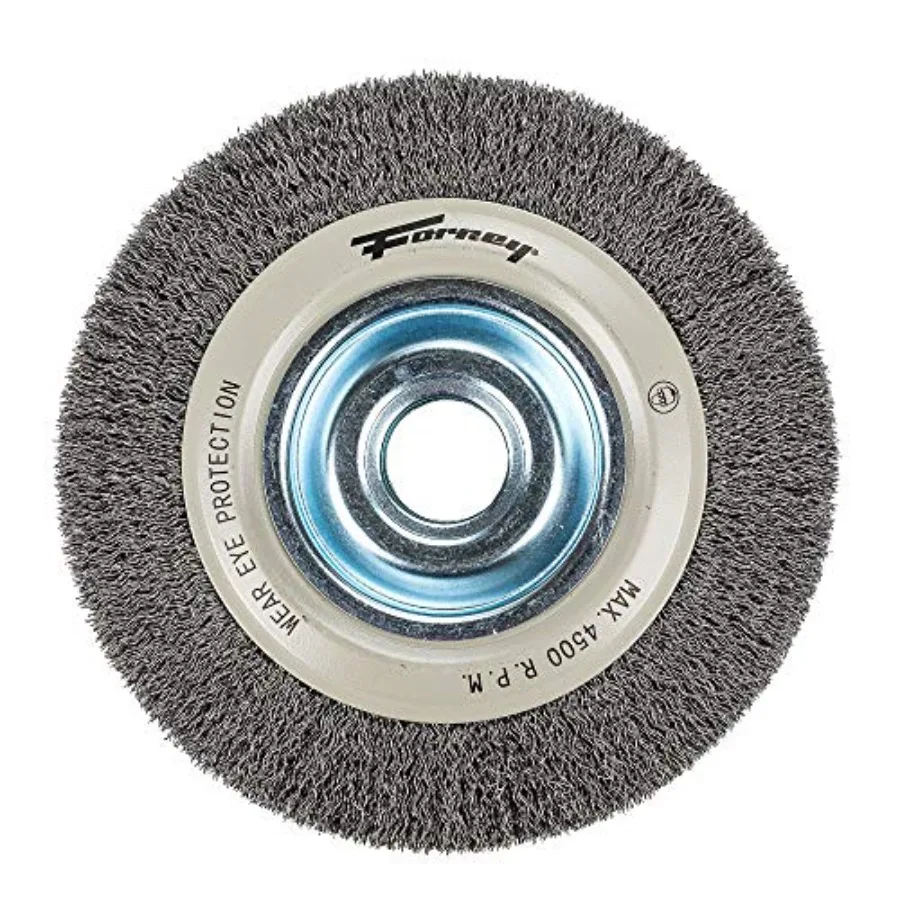 

72897 Wire Bench Wheel Brush Industrial Pro Crimped with 1/2-Inch Through 2-Inch Multi Arbor 8-Inch-by-.012-Inch
