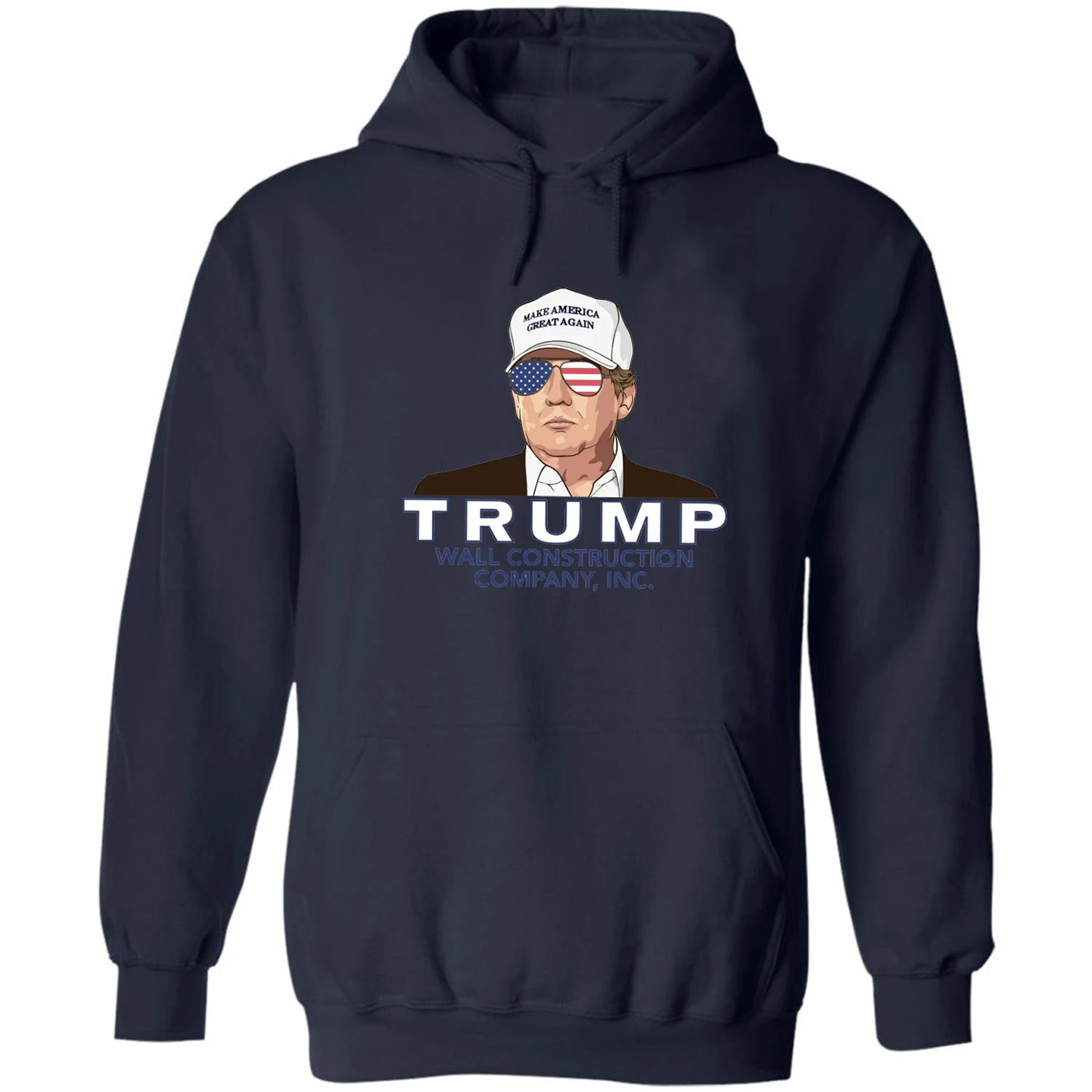 Funny Trump Wall Construction Company Pullover Hoodie New 100% Cotton Comfortable Casual Mens Sweatshirt Vintage Streetwear