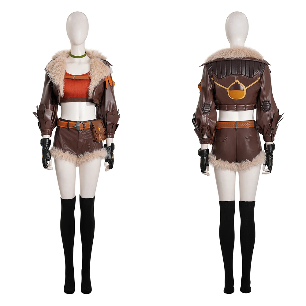 

Rivals Squirrel Girl Costume Doreen Green Cosplay Jacket Shorts Tail Fullset Outfits Halloween Party Roleplay Suit Hand Made