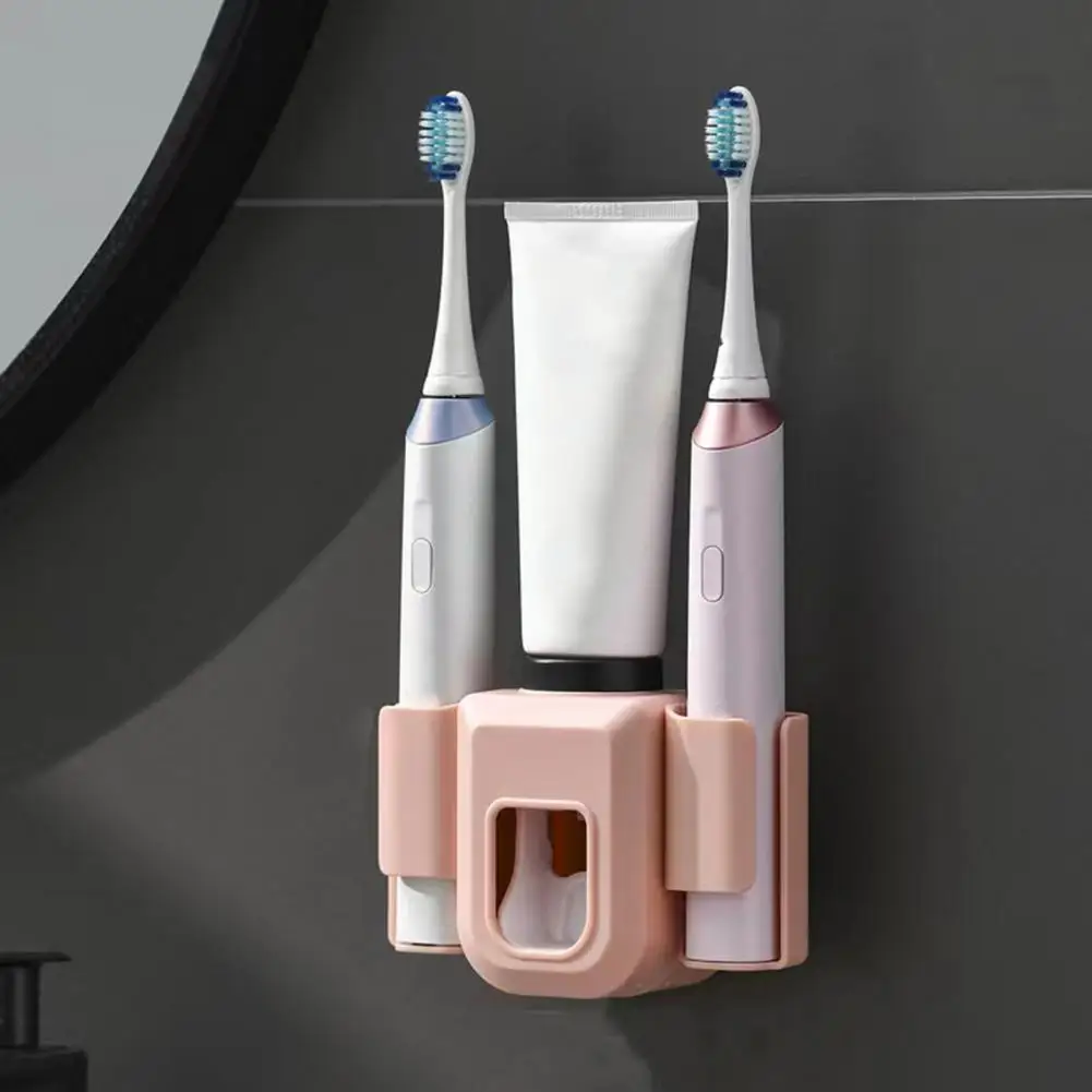 

Toothpaste Rack Electric Toothbrush Holder with Toothpaste Squeezer Easy Installation Organizer for Bathroom Accessories Wall