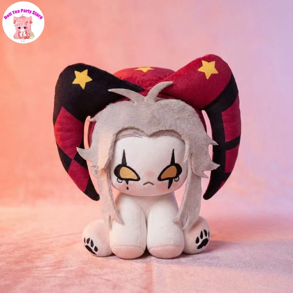 20cm Game Attributes Pierrot Kawaii Sitting Posture Soft Cotton Doll Cosplay Cartoon DIY Dress Up Toy Anime Figures Gifts