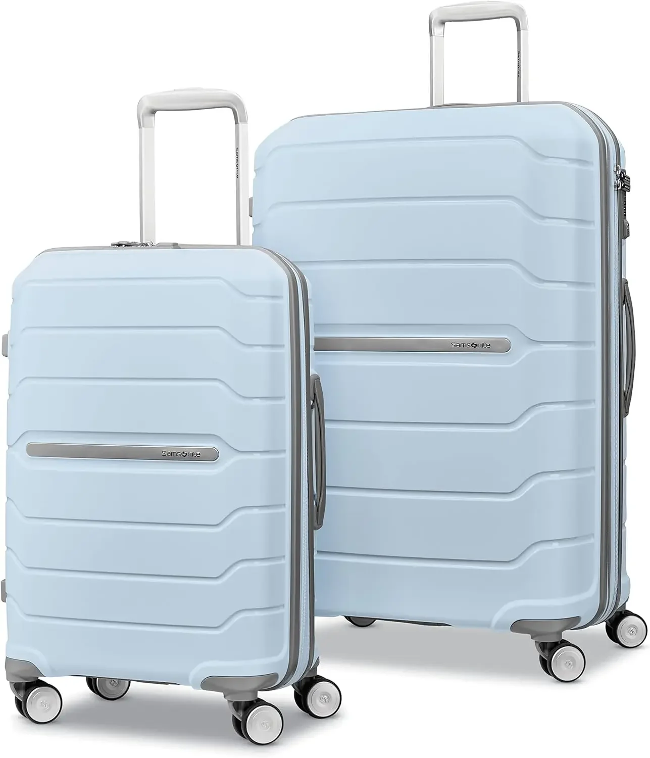 Samsonite Freeform Hardside Expandable Luggage with Spinners | Powder Blue | 2PC SET (Carry-on/Large)