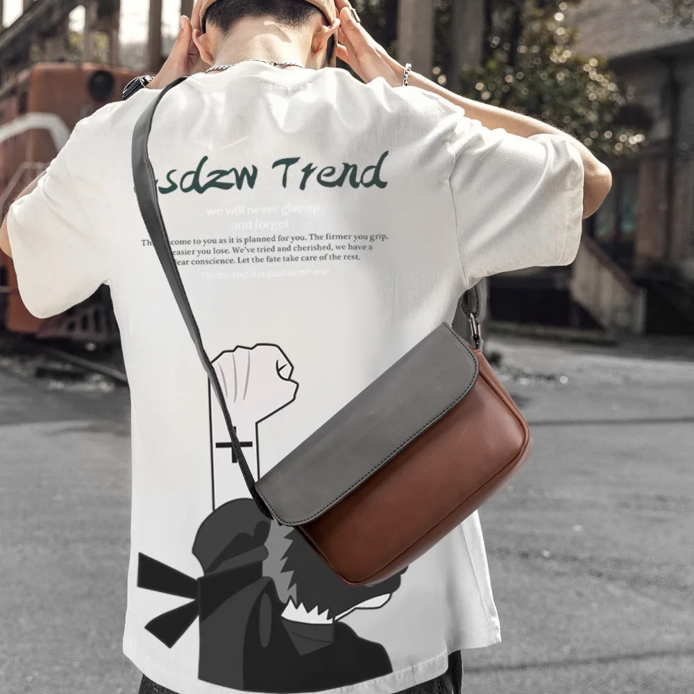 

Ретро сумка через плечо Мужские сумки через плечо Уличная мода Мягкая кожаная сумка через плечо для мужчин Сумка-мессенджер Маленькая сумка с клапаном Сумки