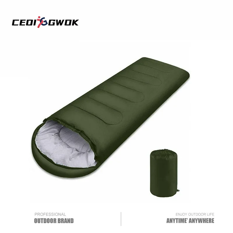 CEOI GWOK Premium Sleeping Bag Thickened Envelope Sleeping Bag for Outdoor Camping Adult Cotton Winter Warm Sleeping Bags