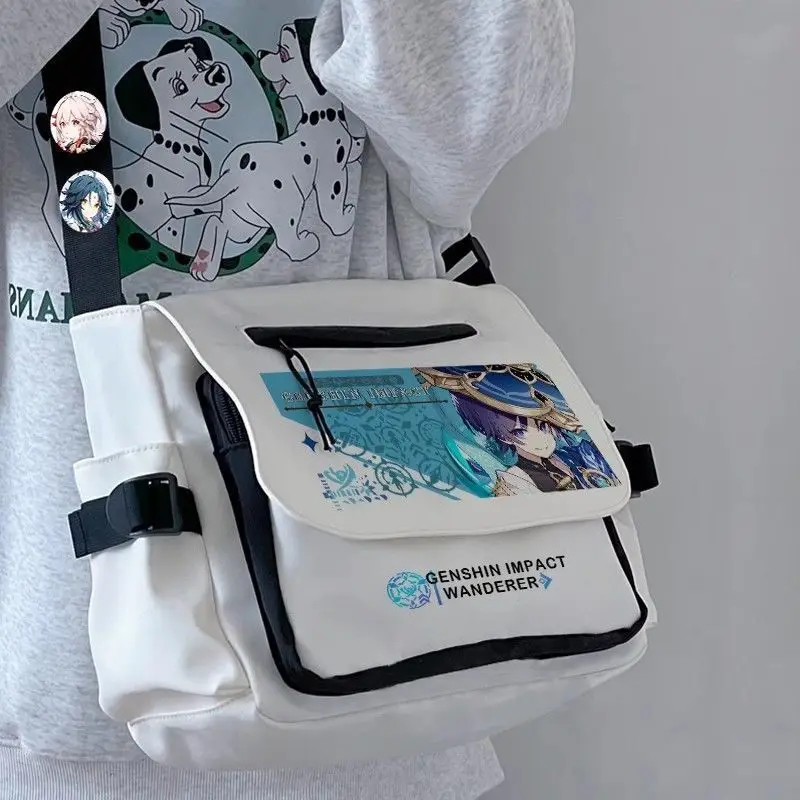 Genshin Impact Collaboration Canvas Crossbody Wanderer Stray Anime Shoulder Student Middle School Boys And Girls Large Capa