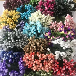 인공 꽃 작은 딸기 스테이먼 와이어 줄기, 결혼 나뭇잎, DIY 화환, 웨딩 스크랩북 상자 장식 공예, 로트당 12 개
