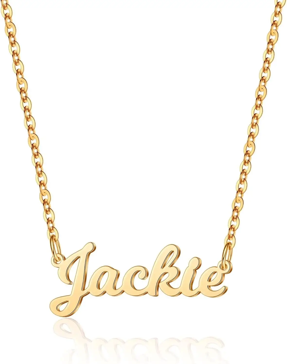 

Персонализированное именное ожерелье Ursteel, позолоченное 14-каратным золотом, изящное именное колье-жетон, ювелирное украшение с именем на заказ