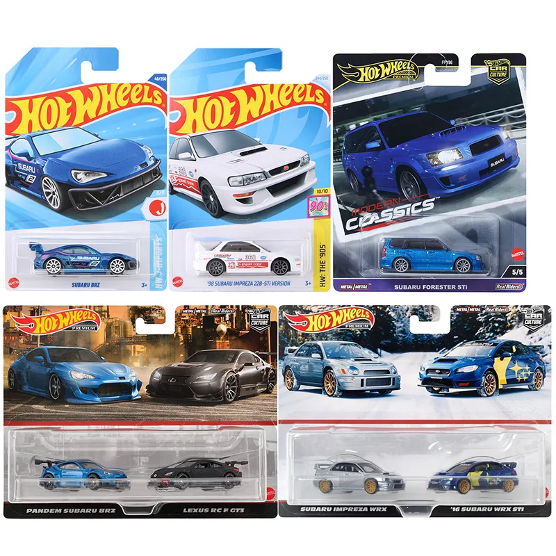 Hot Wheels Subaru Forester STi Subaru BRZ 98 Subaru Impreza 22B-STi Version Subaru WRX STi 1/64 Diecast Model Car Toy