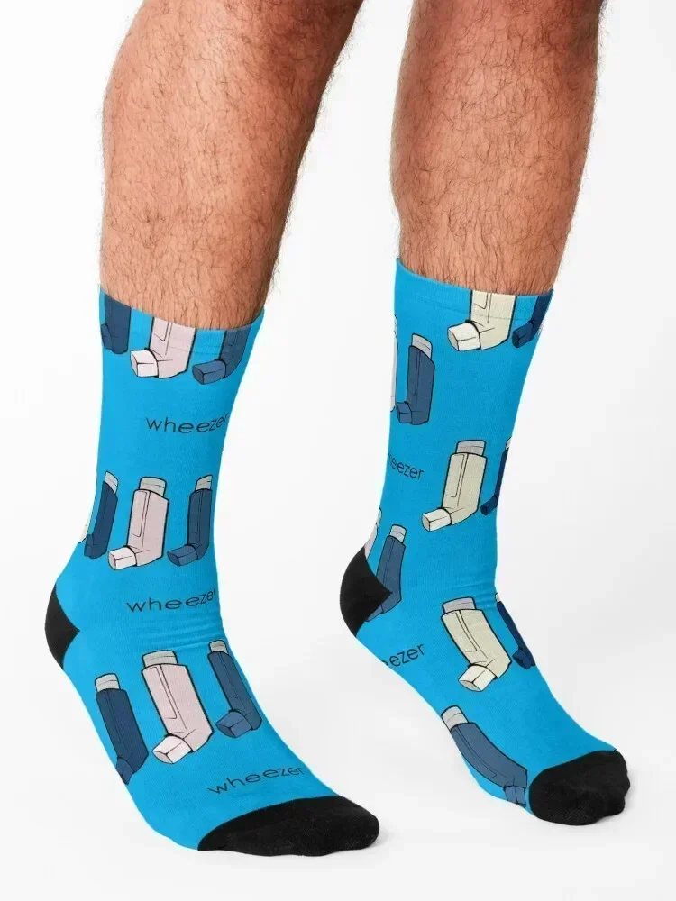 Wheezer Blue Album (Weezer but they're Asthma Puffers) Socks Lots summer Stockings compression tennis Socks For Man Women's