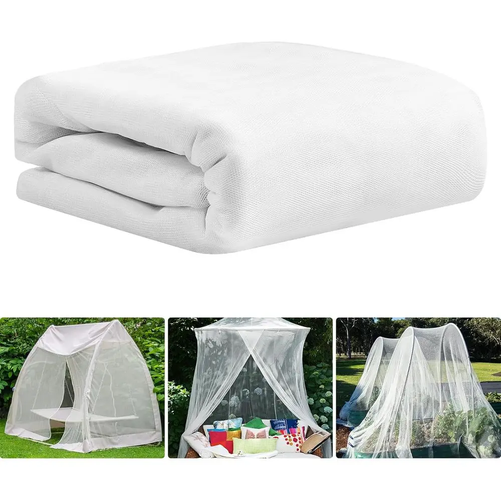 Breathable White Mosquito Netting for Garden Patio, Ideal for Plant and Insect Protection, 3x12m