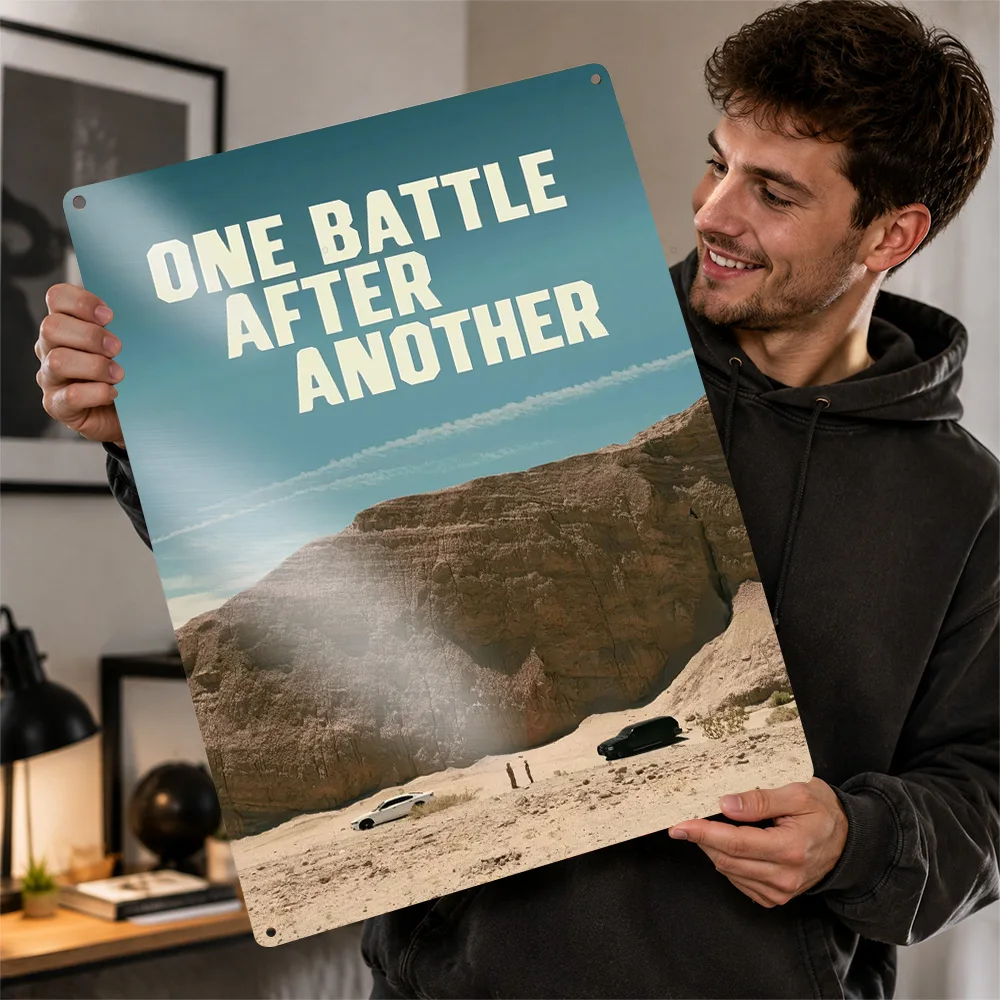 One Battle After Another Poster Modern Wall Art Customized Retro Metal Sign for Living Room Bedroom Office Unique Gift Display