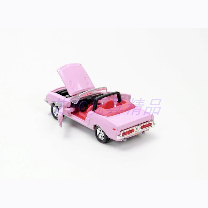 1:64 Ford Shelby GT500KR Convertible 1965 Cobra Pink Muscle Alloy Car Model Adult Classic Collection Static Display Gift Boy Toy