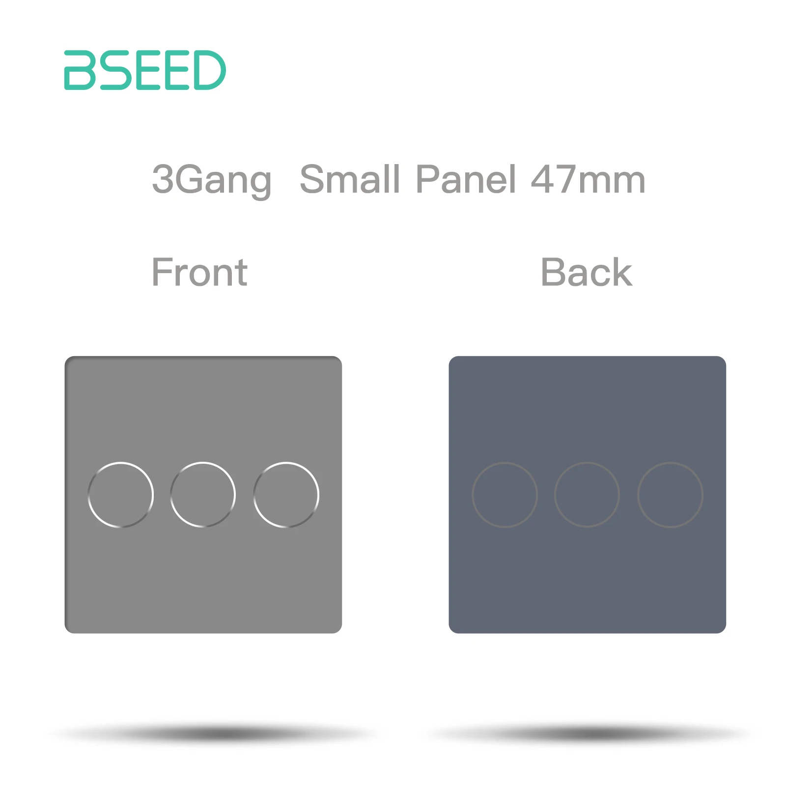 BSEED 1/2/3Gang Wand Touch Schalter Kleine Glas Panel 47mm Dimmer Vorhang Kristall Panel Teile Nur DIY Kombinieren Mit Glas Rahmen