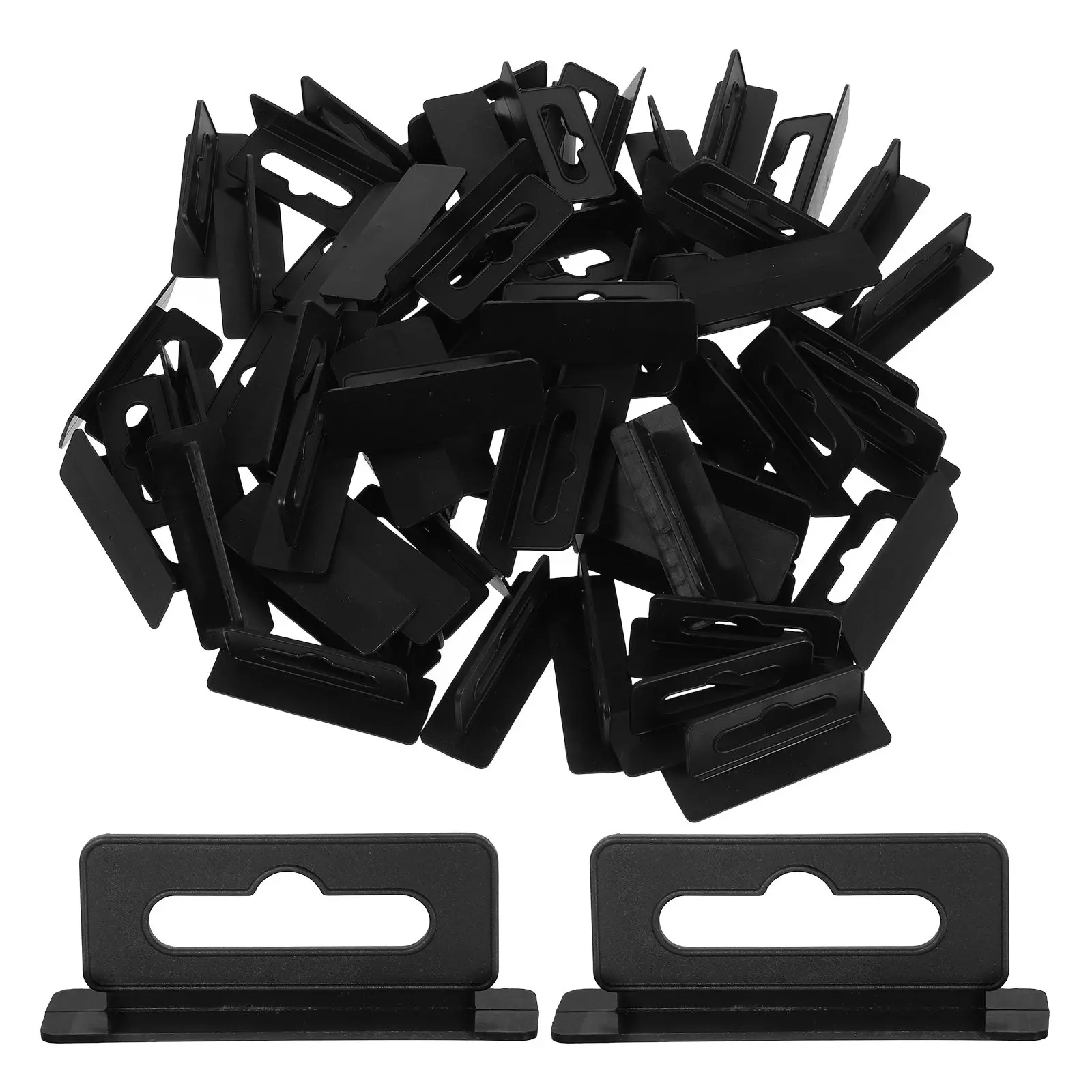 

100 шт. пластиковых крючков-вешалок для демонстрации товаров в розничных магазинах и супермаркетах, для маркировки и подвешивания товаров