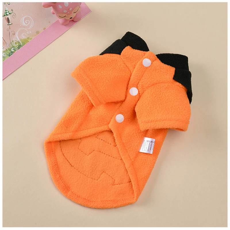 Funny Halloween Dog Clothes Pet Clothes for Small Dogs Pumpkin Dog Cat Hoodie Coat Winter Warm Chihuahua French Bulldog Costume