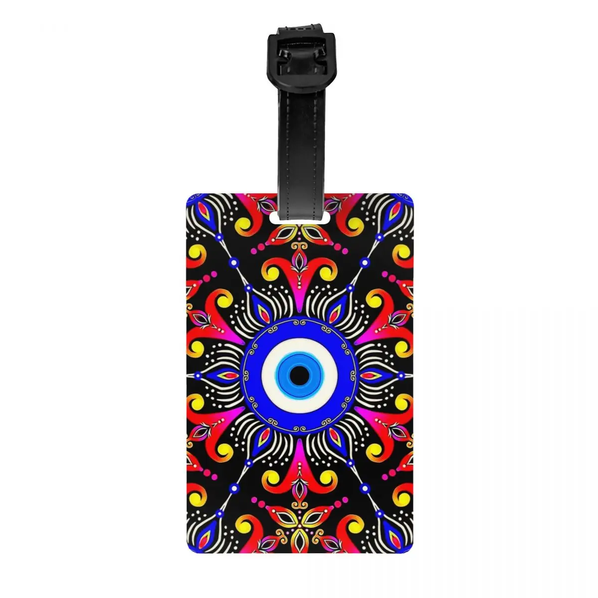 Mediterranean Evil Eye Luggage Tag for Suitcases Turkish Amulet Culture Privacy Cover ID Label