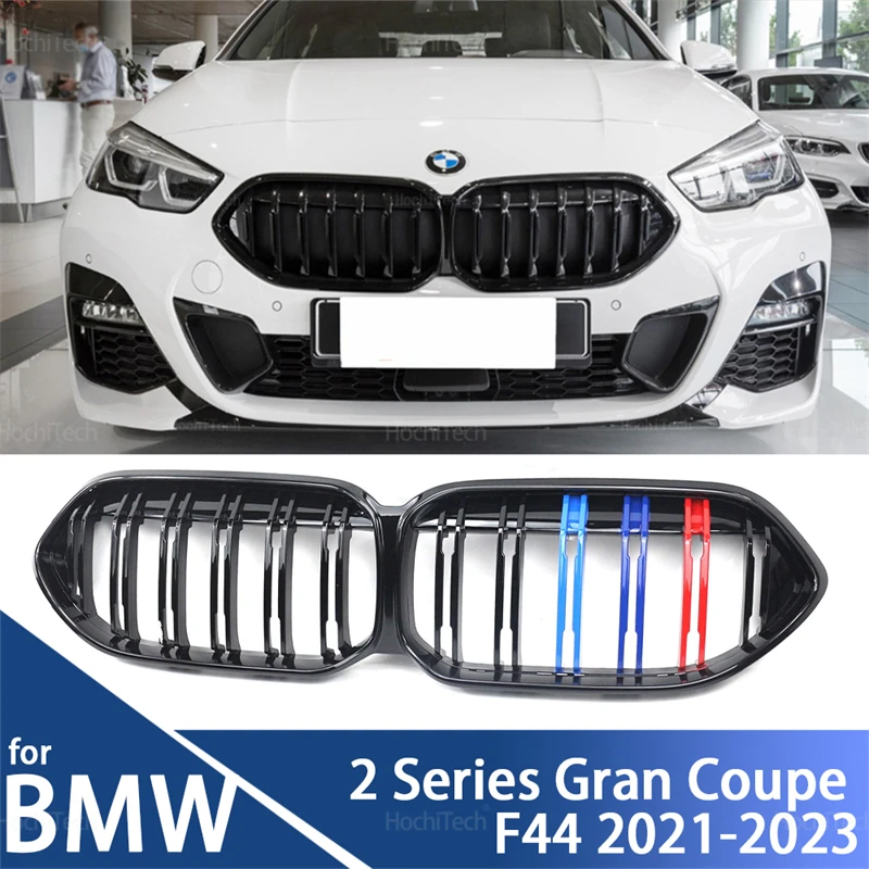 Car Front Bumper Kidney Grille Grill Fit For BMW 2 series Gran Coupe 4 doors F44 2021 2022 2023 ABS Modified Part Accessories