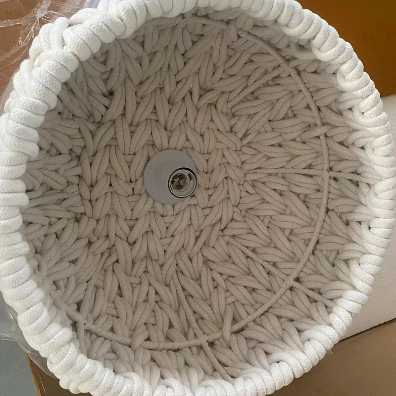 Nordic Knitted Rope Led Pendant Lamp Minimalist for Living Dining Table Room Bedroom Simple Home Design Hanging Light Fixture