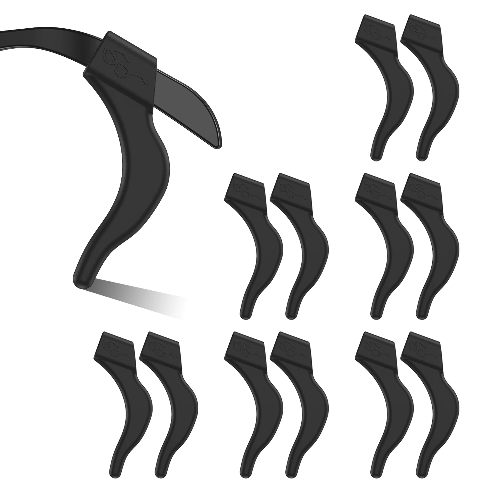 6pcs/lot Silicone Eyeglass Ear Hooks Anti-Slip Glasses Ear Grips Universal Eyewear Retainers For Sports Reading Prevent Glasses