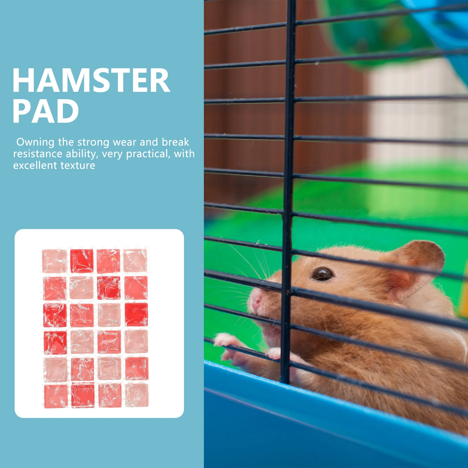 

2pcs Cooling Pet Mat For Hamster Summer Bed Small Animal Cool Pad Reusable For Guinea Pig Chinchilla Cat Sleeping Nest Home
