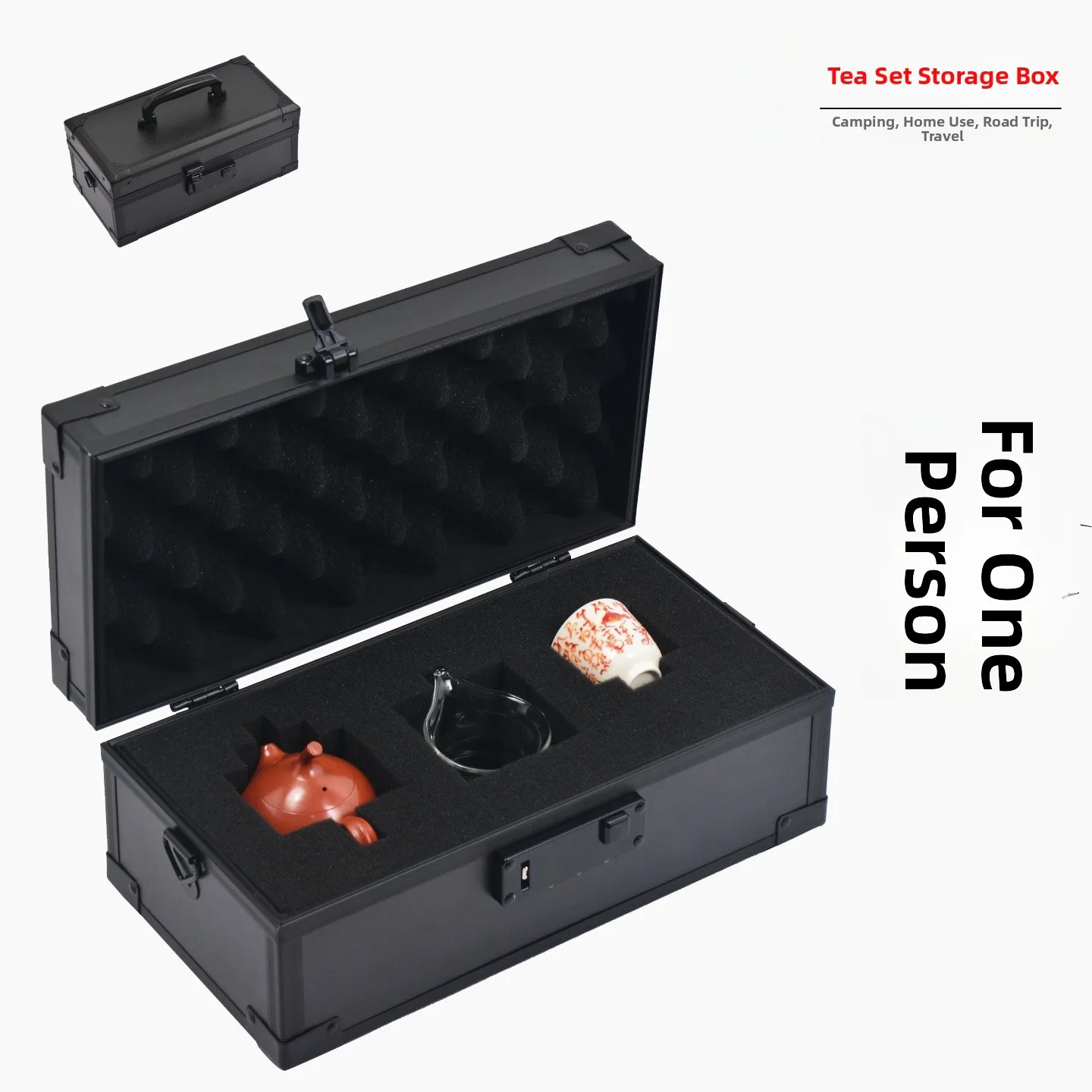 Portable Aluminum Alloy Tea Set Storage Box Camping Travel Handheld Cover Bowl Purple Clay Pot Storage Case Easy Carry Design — купить у AliExpress WW