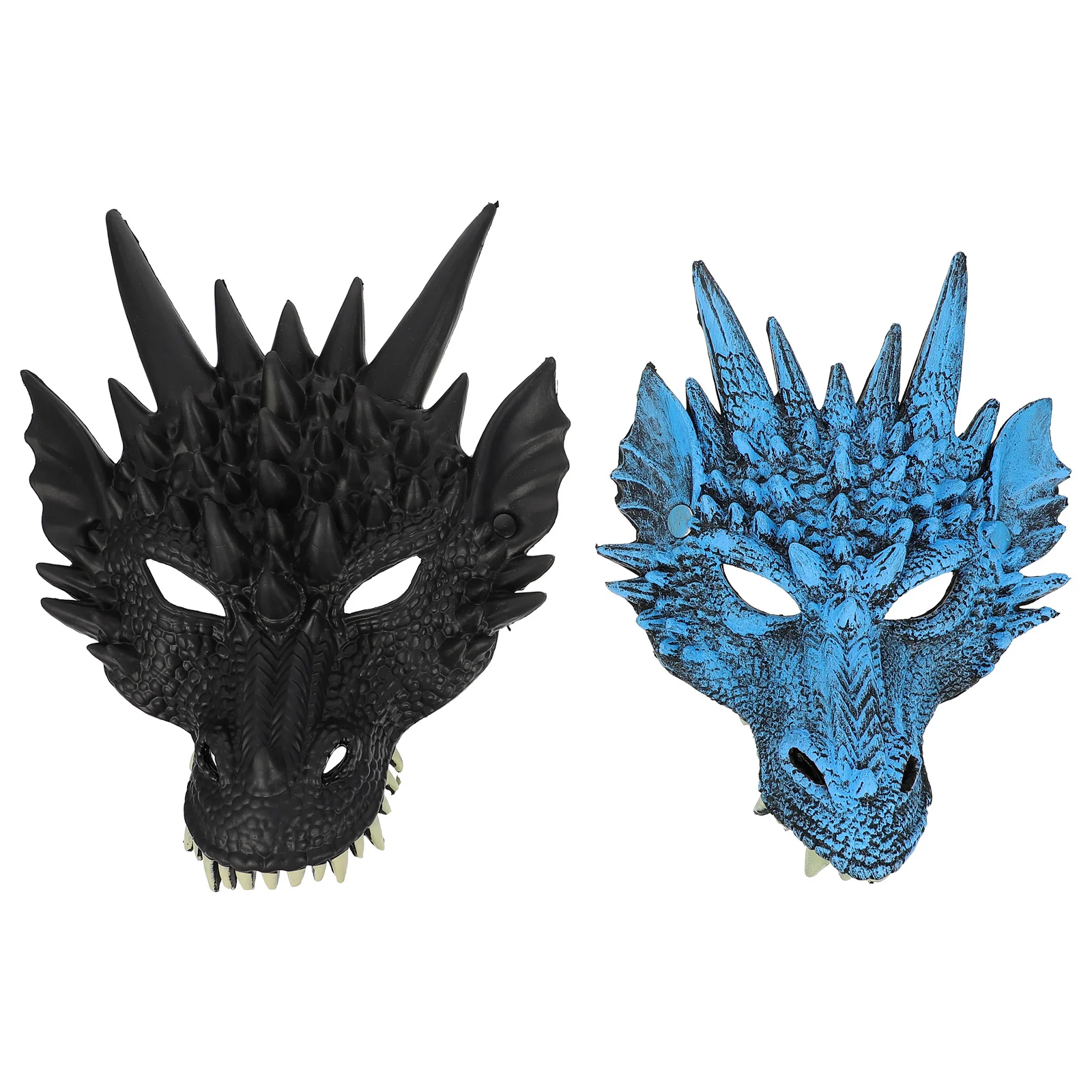 

2Pcs 3D Halloween Dragon Masks Festival Party Cosplay Vivid Animal Face Props 3D Dragon Masks Cosplay Party Mask