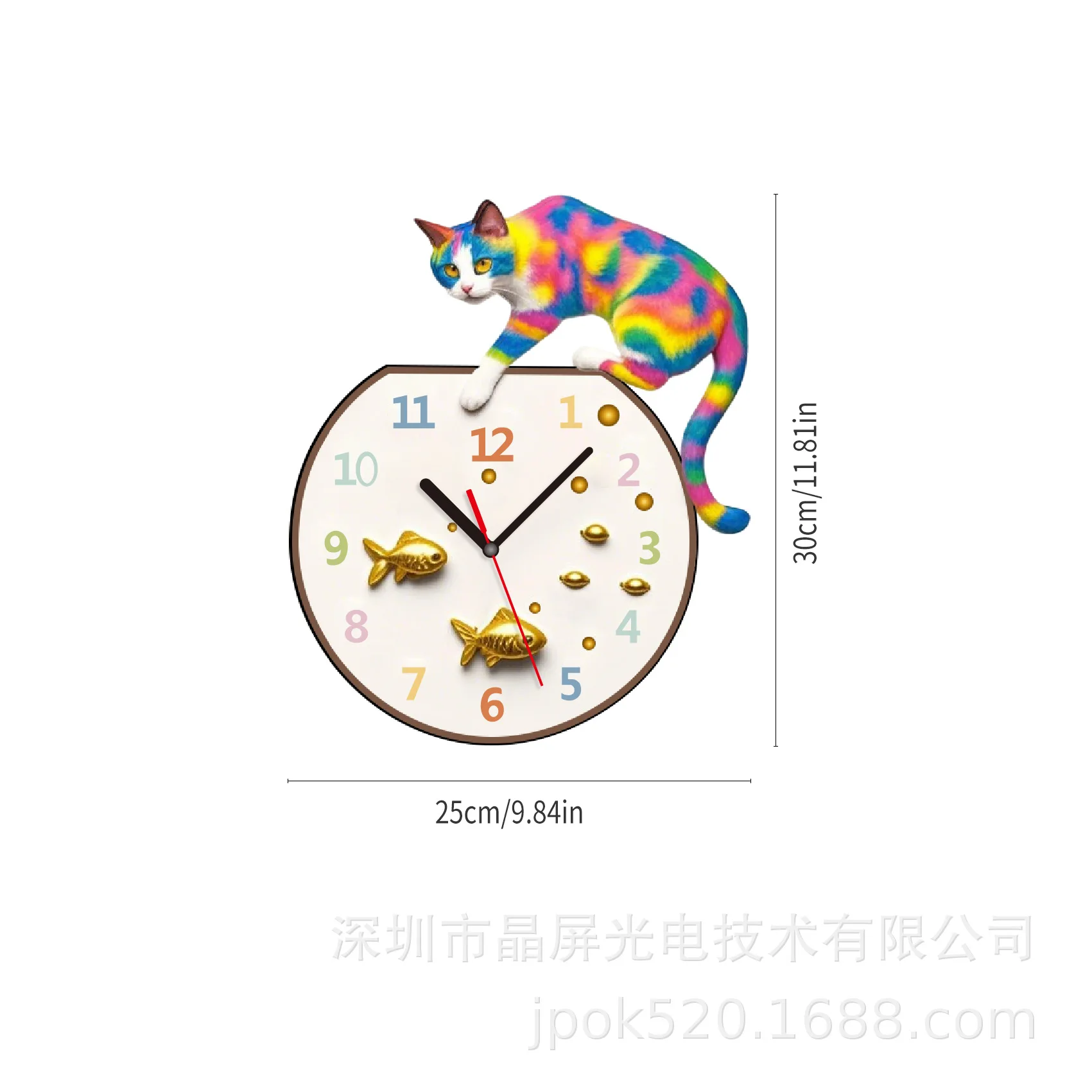 

Joylive Cat Art Cartoon Clock Home Decoration Living Room Creative Clock