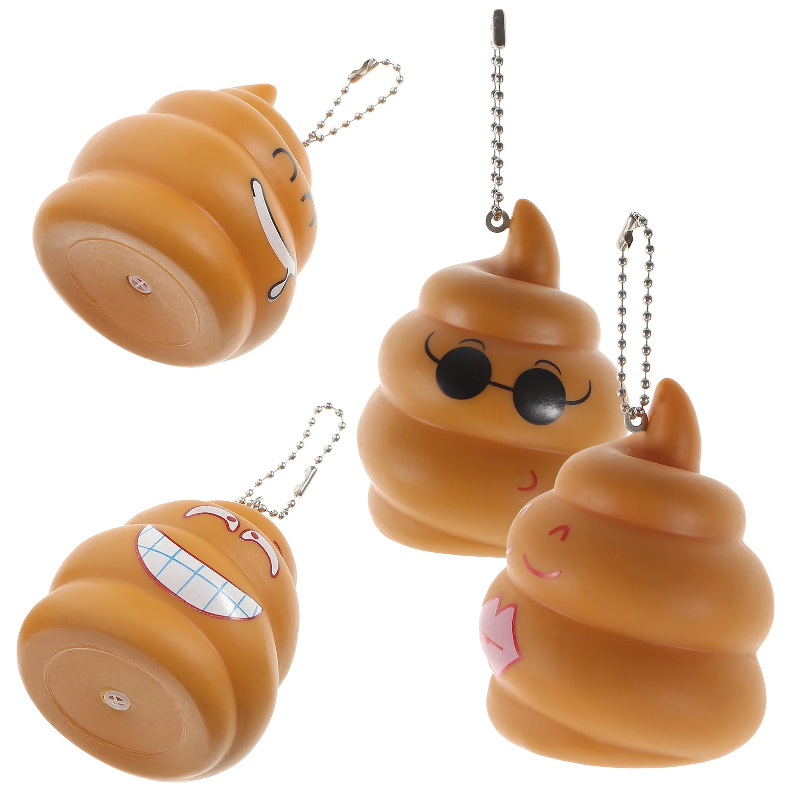 4 stuks kakvormige sleutelhanger hangers tas hangende ornamenten grappige grap cadeau voor april dwazen sleutelhangers hanger decoratieve rugzak