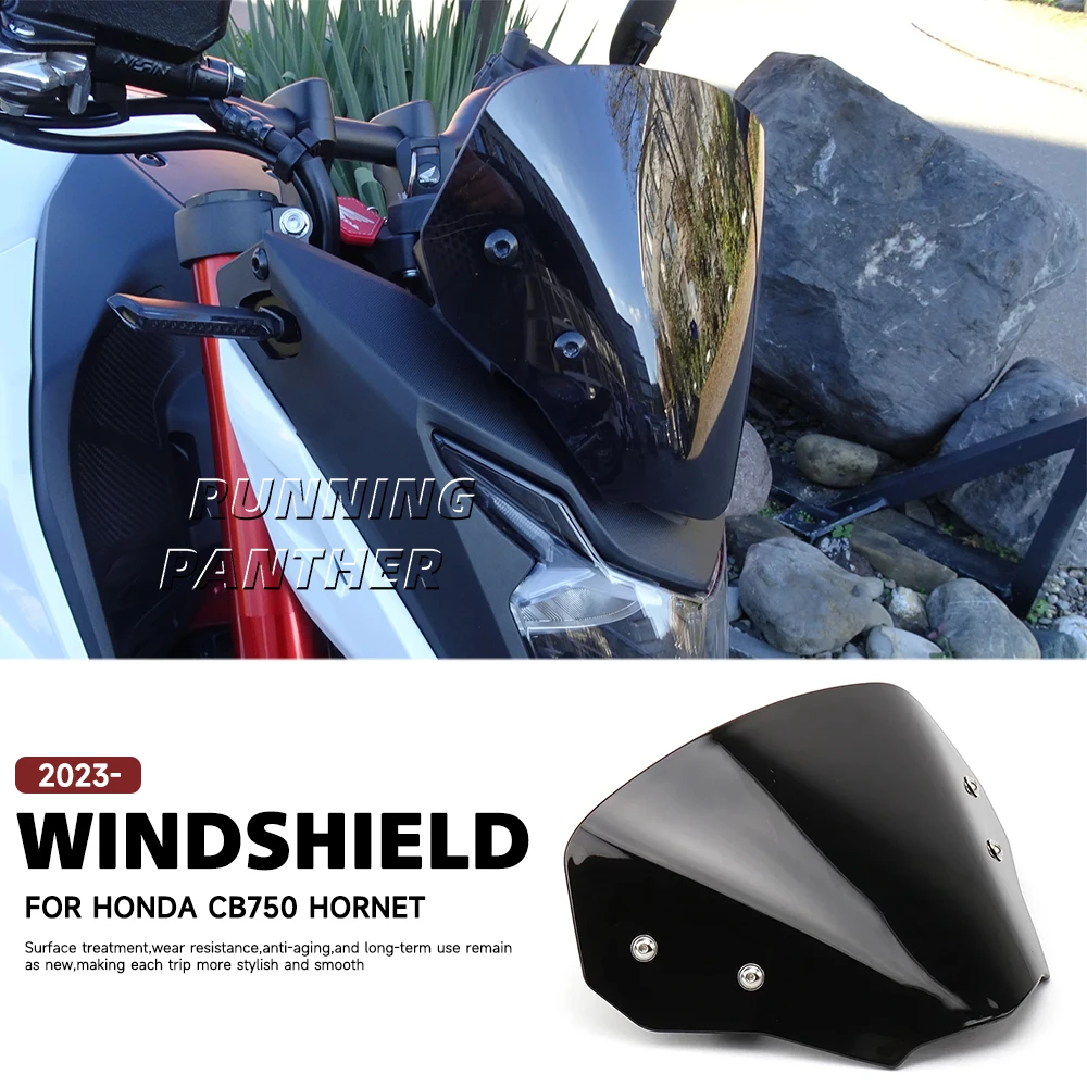 

Лобовое стекло мотоцикла для Honda CB750 Hornet CB 750 HORNET 2023, дефлектор ветрового стекла, сменный спойлер, прозрачный