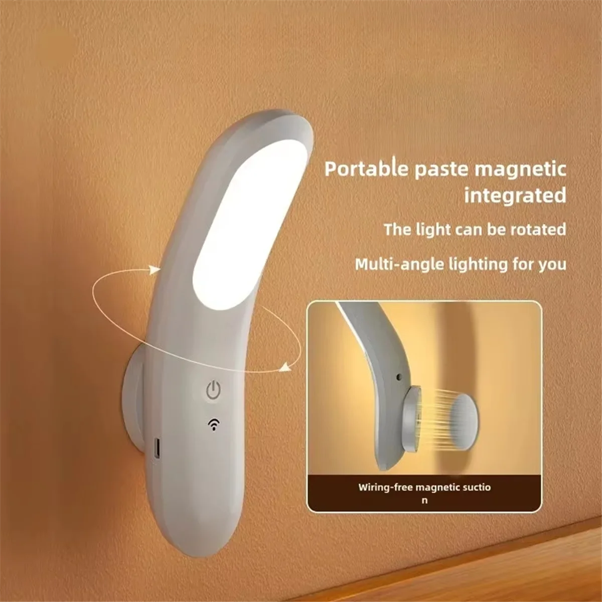 Retail! Magnetic LED Night Light with Remote Control - Eye Protection, Rechargeable Bedside Lamp for Wardrobe & Bedroom Decor