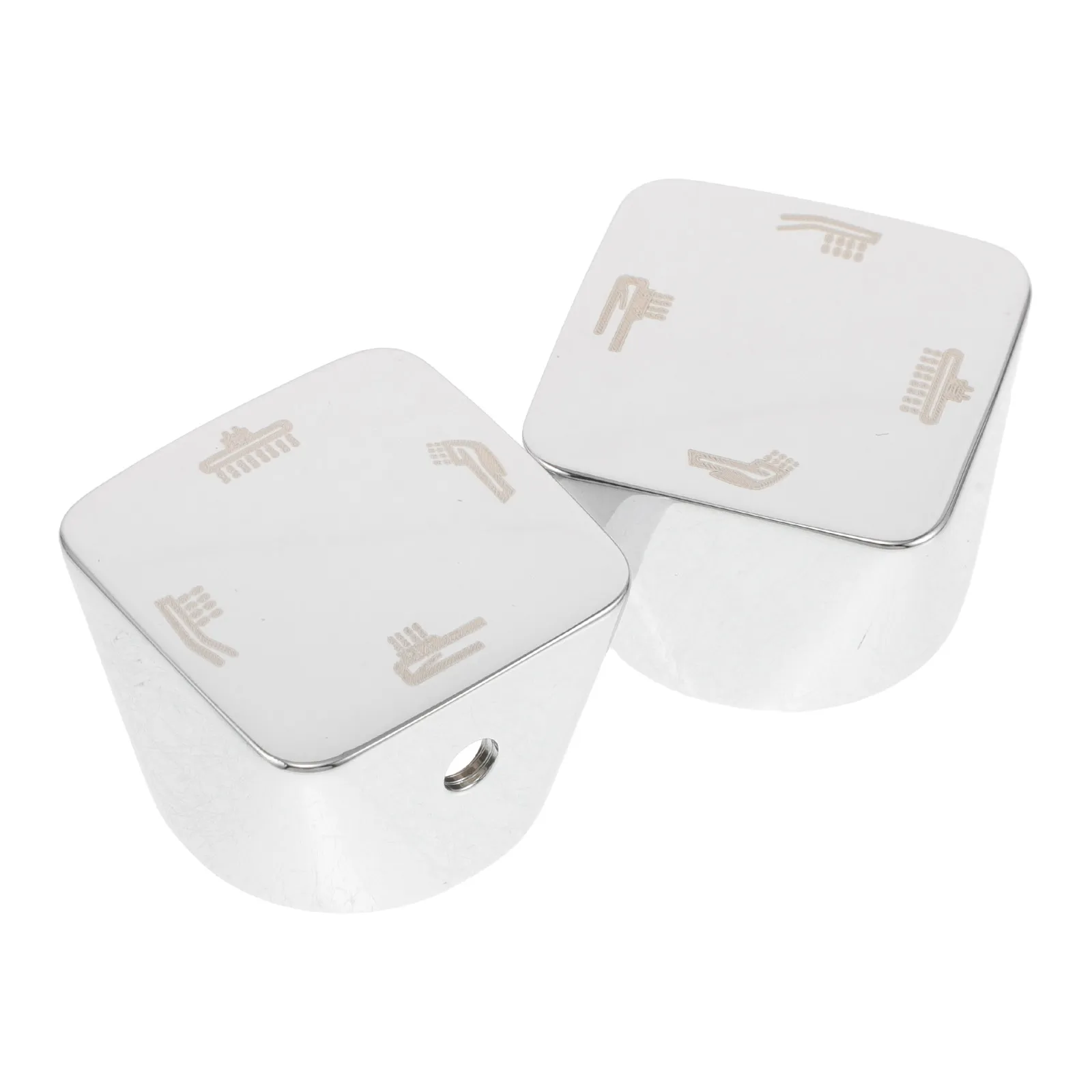 

2pcs Faucet Diverter Valve Switch Handles Square Cover Four Speed Switch Accessory Water Flow Control Shower Speed Selector Knob