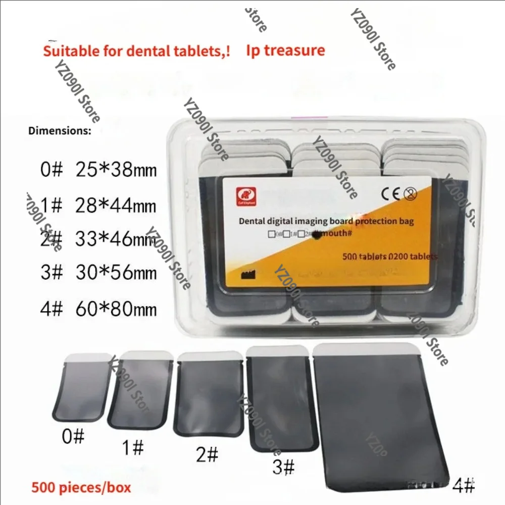 

Size 0-4 Disposable X-ray Film Barrier Envelopes Phosphor Plate Protective Bags for Dental Use