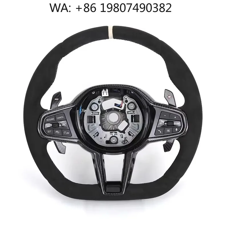 

Flat Bottom Full Sport Steering Wheel Fit G20 G22 G30 G31 G87 G80 G82 G42 F90 F80 F82 F95 F97 M340i X3 Modified Accessory