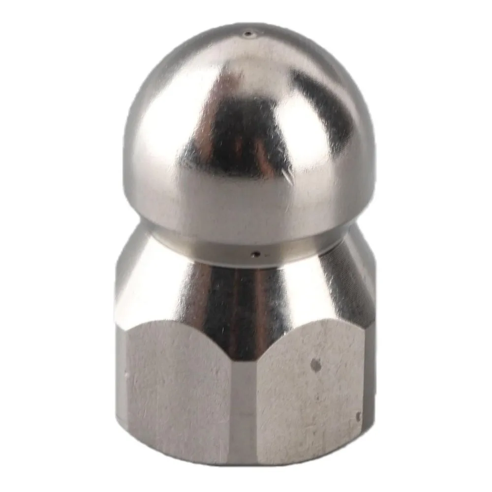 3/8 Inch Sewer Cleaning Nozzle Stainless Steel 1 Forward 6 Rear Jets Drain Cleaning Nozzle Wear Resistant