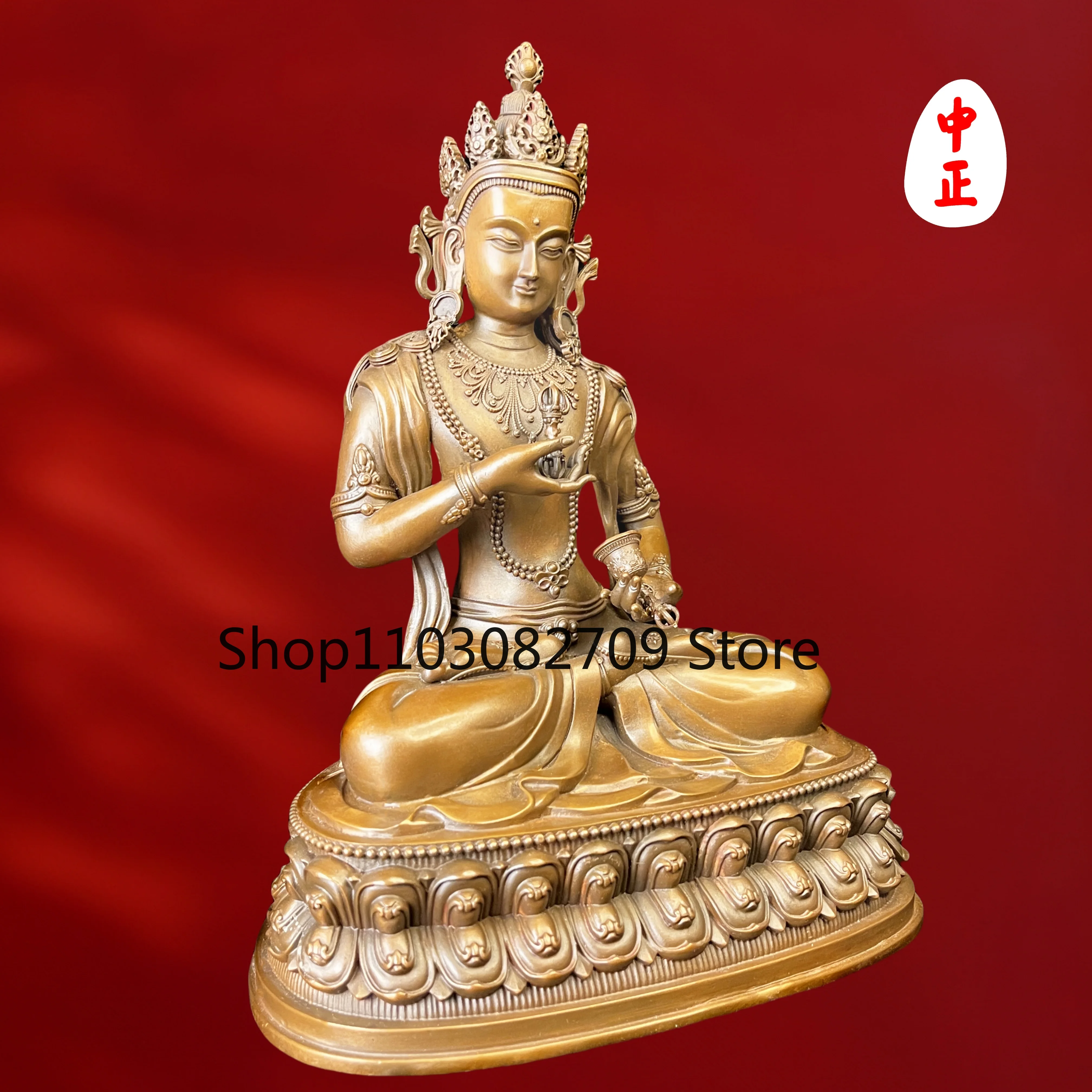 Zhongzheng Statue Intangible Cultural Heritage Workshop, Vajrasattva, gold, silver and copper materials support customized handi